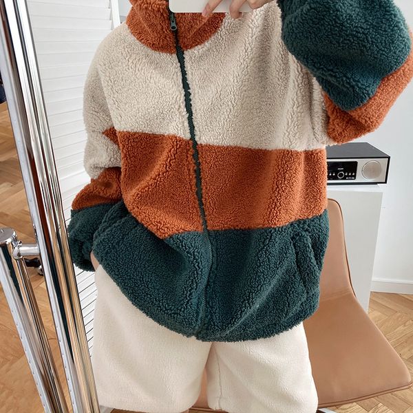spring new 2021 long sleeve thick stand color zip design oversize warm furry hoodies women gxnt, Black
spring new 2021 long sleeve thick stand color zip design oversize warm furry hoodies women gxnt, Black