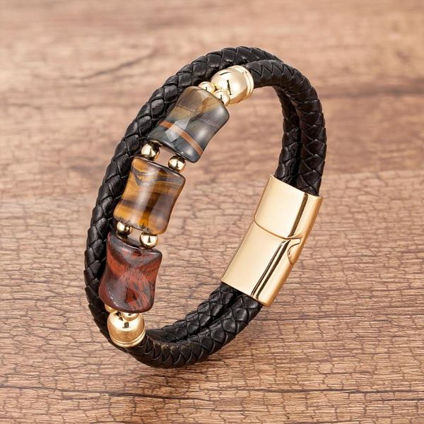 link, chain natural stone bracelet wholesale 100% tiger eye chakra jewelry charm stainless steel mens genuine leather braclets, Black
link, chain natural stone bracelet wholesale 100% tiger eye chakra jewelry charm stainless steel mens genuine leather braclets, Black
