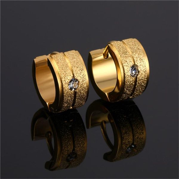hoop & huggie small circle creoles earrings for women gold color stainless steel matte cz unusual female 2021 trend jewelry, Golden;silver
hoop & huggie small circle creoles earrings for women gold color stainless steel matte cz unusual female 2021 trend jewelry, Golden;silver
