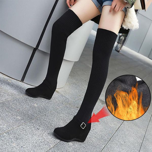 boots plus size 34-43 winter over the knee women stretch fabric flats height increasing woman shoes long bota zapatos mujer, Black
boots plus size 34-43 winter over the knee women stretch fabric flats height increasing woman shoes long bota zapatos mujer, Black