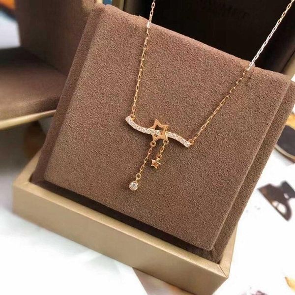 2021 new rose gold color necklace cute shiny star choker drop charm necklaces charming woman wedding party birthday jewelry, Silver
2021 new rose gold color necklace cute shiny star choker drop charm necklaces charming woman wedding party birthday jewelry, Silver