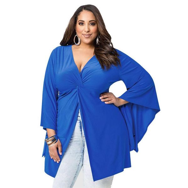 women's blouses & shirts plus size deep v long women summer blouse elegant sleeve for 2021 ladies brand, White
women's blouses & shirts plus size deep v long women summer blouse elegant sleeve for 2021 ladies brand, White