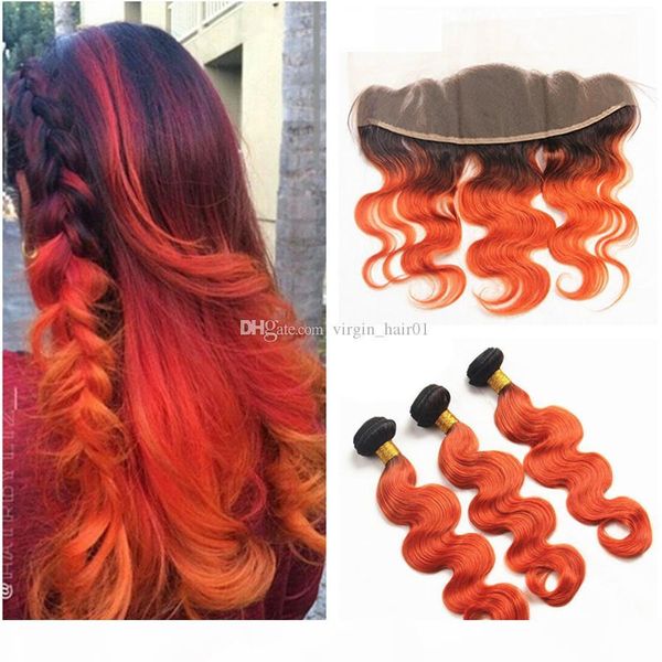 two tone color human hair orange ombre lace frontal closure t1b 350 orange body wave peruvian virgin hair 3 bundles with frontal, Black;brown
two tone color human hair orange ombre lace frontal closure t1b 350 orange body wave peruvian virgin hair 3 bundles with frontal, Black;brown