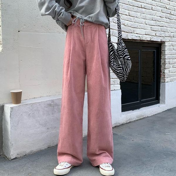 sml long trousers women 2021 loose breif straight pants casual corduroy pants female thick warm wide leg women(c2931, Black;white
sml long trousers women 2021 loose breif straight pants casual corduroy pants female thick warm wide leg women(c2931, Black;white