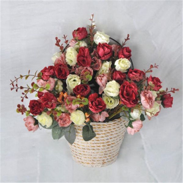 21 heads/bouquet floral silk rose european style artificial flower bouquet fake flowers office wedding home party decoration
21 heads/bouquet floral silk rose european style artificial flower bouquet fake flowers office wedding home party decoration