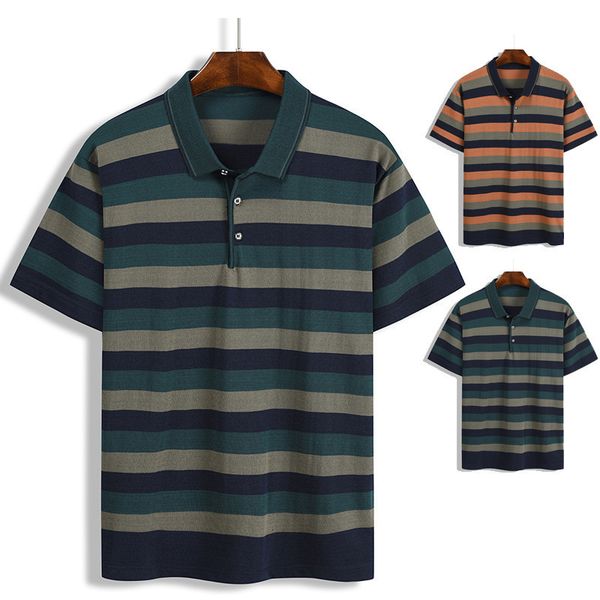 ew summer 2020 striped color matching pocket men's lapel short sleeve t-shirt, White;black
ew summer 2020 striped color matching pocket men's lapel short sleeve t-shirt, White;black