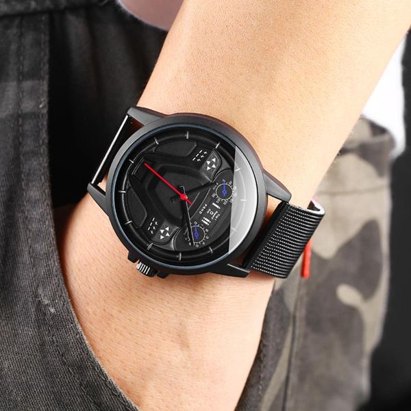 wristwatches luxury men's wrist watches direction disc cab large dial casual men clock stainless steel mesh relogio masculino, Slivery;brown
wristwatches luxury men's wrist watches direction disc cab large dial casual men clock stainless steel mesh relogio masculino, Slivery;brown
