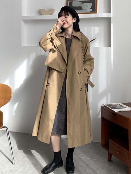 fashion clothing windbreaker women's 2021 spring and new autumn mid long small british style fashion temperament coat luxury, Tan;black
fashion clothing windbreaker women's 2021 spring and new autumn mid long small british style fashion temperament coat luxury, Tan;black