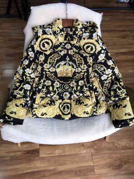 women's down & parkas european station autumn winter , crown print nail diamond flowers with a cap short lady white goose down jacket 6, Black
women's down & parkas european station autumn winter , crown print nail diamond flowers with a cap short lady white goose down jacket 6, Black