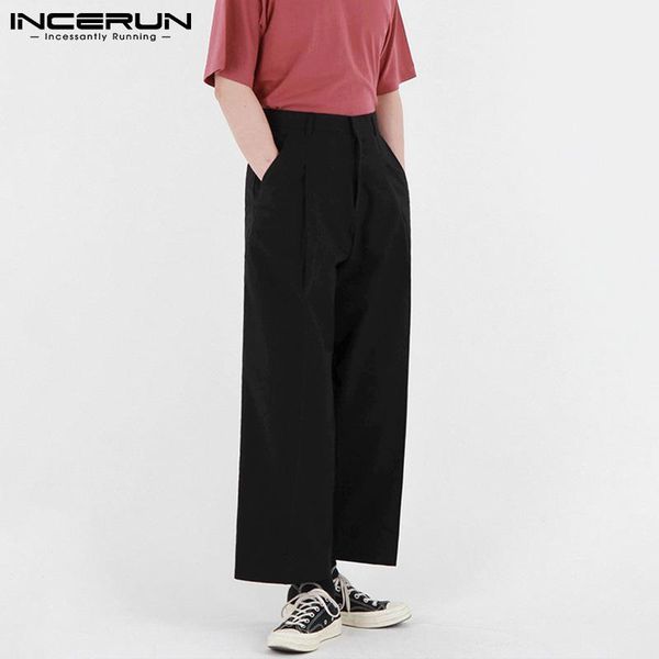 2021 fashion man zipper loose trousers incerun mens leisure solid color straight pants korean style wide leg bottoms streetwear, Black
2021 fashion man zipper loose trousers incerun mens leisure solid color straight pants korean style wide leg bottoms streetwear, Black