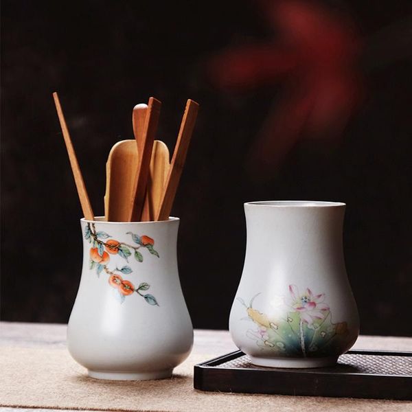 storage bottles & jars chinese painting style ceramic tea tube home el pen makeup brush tank decoration vase
storage bottles & jars chinese painting style ceramic tea tube home el pen makeup brush tank decoration vase