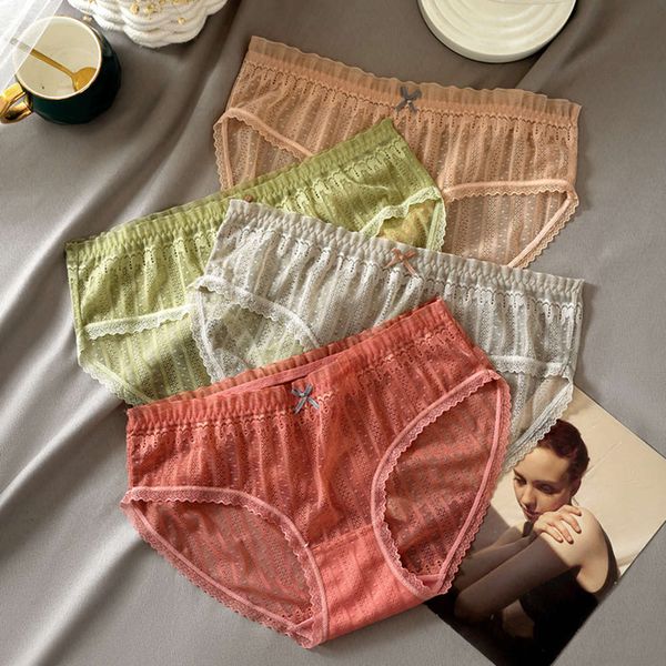 lace underwear women's middle low waist cotton crotch transparent out large briefs, Black;pink
lace underwear women's middle low waist cotton crotch transparent out large briefs, Black;pink