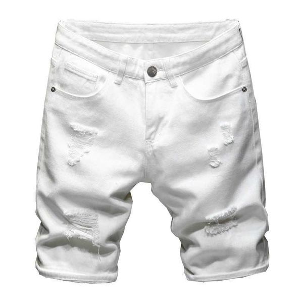 men's shorts summer 2021 denim korean casual straight young trousers five-point ripped middle pants, White;black
men's shorts summer 2021 denim korean casual straight young trousers five-point ripped middle pants, White;black