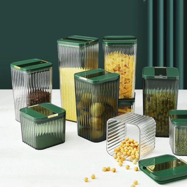 460/700/1300/1800ml plastic airtight cereal container kitchen dry storage box refrigerator smell proof organizer jars
460/700/1300/1800ml plastic airtight cereal container kitchen dry storage box refrigerator smell proof organizer jars