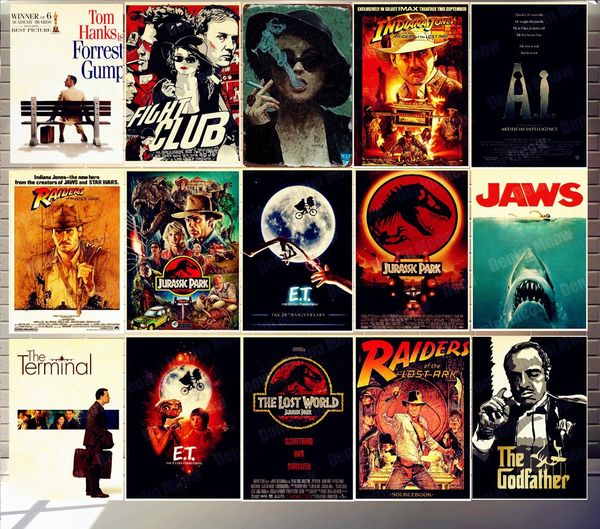 2021 classic movie posters film plaque vintage metal tin signs cafe bar cinema decor e.t. jaws jurassic park retro painting wall sticker
2021 classic movie posters film plaque vintage metal tin signs cafe bar cinema decor e.t. jaws jurassic park retro painting wall sticker