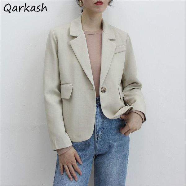 women's suits & blazers womens spring notched single button long sleeve solid casual all-match chic minimalist office lady clothing, White;black
women's suits & blazers womens spring notched single button long sleeve solid casual all-match chic minimalist office lady clothing, White;black