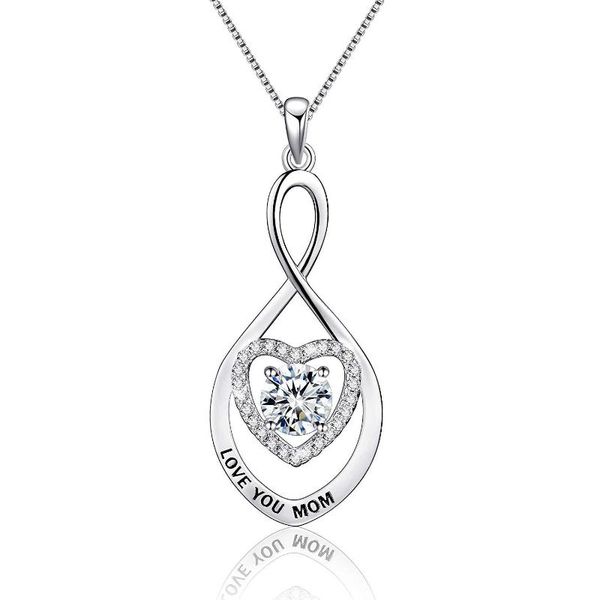 pendant necklaces heart necklace rhinestone love you moon for women mother's day gift charm chic jewelry box chain link, Silver
pendant necklaces heart necklace rhinestone love you moon for women mother's day gift charm chic jewelry box chain link, Silver