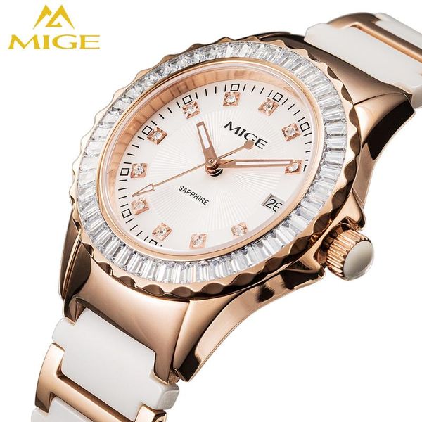wristwatches mige brand women elegant quartz watch fashion ceramic calendar luminous 50m waterproof wristwatch, Slivery;brown
wristwatches mige brand women elegant quartz watch fashion ceramic calendar luminous 50m waterproof wristwatch, Slivery;brown