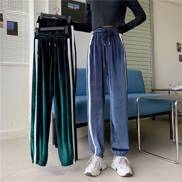 2021 new fall/winter pleuche women's loose hare casual pants ankle with elastic waist straps joggers woman sweatpants qo56, Black;white
2021 new fall/winter pleuche women's loose hare casual pants ankle with elastic waist straps joggers woman sweatpants qo56, Black;white