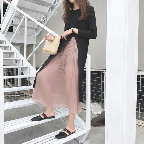 casual dresses women's clothing 2021 woman spring atuumn high slit ruffle fake two piece knitted sweaters irregular chiffon dress, Black;gray
casual dresses women's clothing 2021 woman spring atuumn high slit ruffle fake two piece knitted sweaters irregular chiffon dress, Black;gray