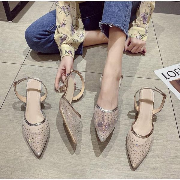 sandals women's buckle fashion shoes female footwear summer ladies pumps pointed toe back strap 2021 crystal high heels, Black
sandals women's buckle fashion shoes female footwear summer ladies pumps pointed toe back strap 2021 crystal high heels, Black