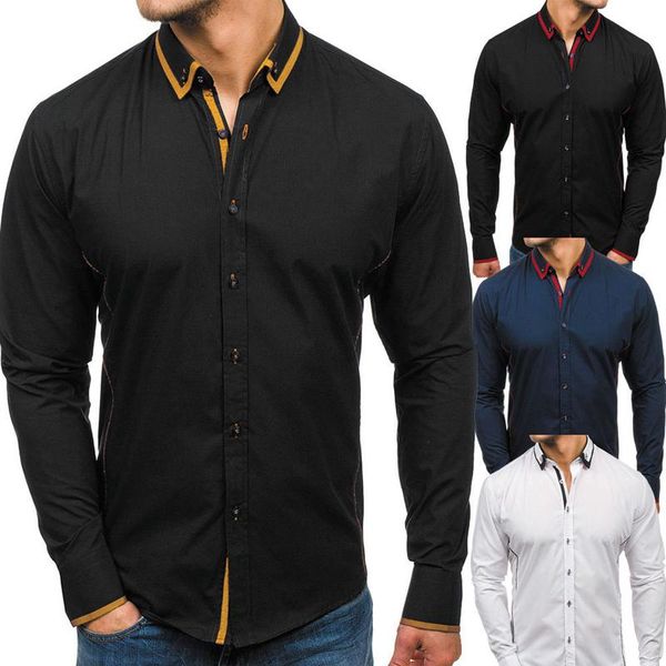men's casual shirts shirt slim long-sleeved mens dress camisa masculina autumn brand male plus size, White;black
men's casual shirts shirt slim long-sleeved mens dress camisa masculina autumn brand male plus size, White;black