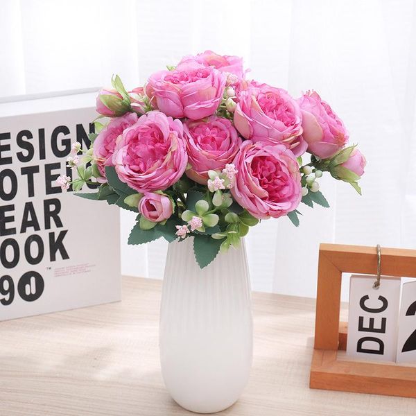 decorative flowers & wreaths 9 head silk rose artificial wedding home decoration accessories big bouquet luxury fake flower arr
decorative flowers & wreaths 9 head silk rose artificial wedding home decoration accessories big bouquet luxury fake flower arr