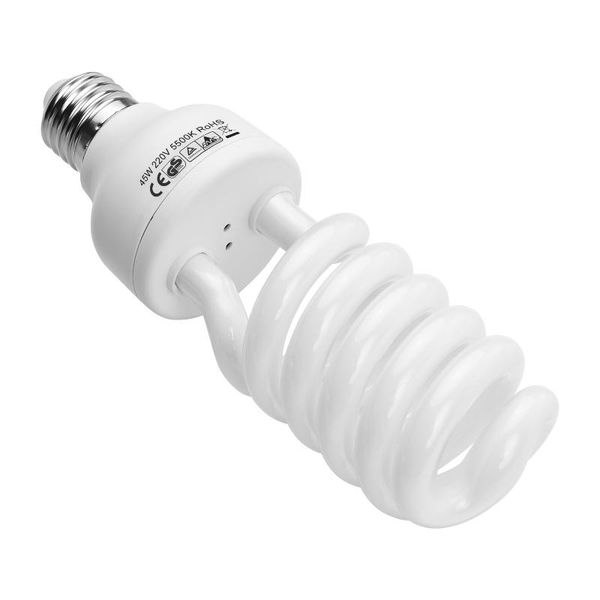 flash heads spiral fluorescent light bulb 45w 5500k daylight e27 socket energy saving for studio pography video lighting 110v/120v
flash heads spiral fluorescent light bulb 45w 5500k daylight e27 socket energy saving for studio pography video lighting 110v/120v