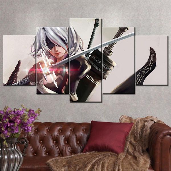 paintings 5 piece wall art canvas game picture 2b katana figure posters and prints modern home decoration for living roomm
paintings 5 piece wall art canvas game picture 2b katana figure posters and prints modern home decoration for living roomm