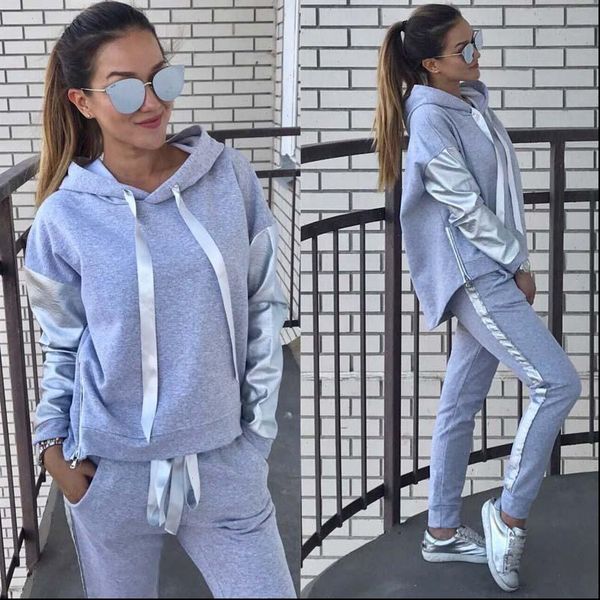 tracksuit women two piece set autumn clothes zipper irregular stitching hoodies sweatshirt and pants womens sets casual outfits, Gray
tracksuit women two piece set autumn clothes zipper irregular stitching hoodies sweatshirt and pants womens sets casual outfits, Gray