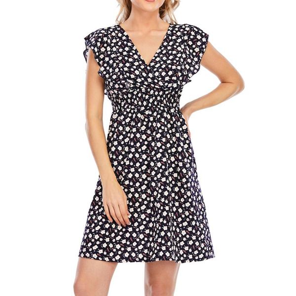 casual dresses women's summer fashion mini floral print v-neck slim ruffle sleeveless sundress holiday beach vestidos, Black;gray
casual dresses women's summer fashion mini floral print v-neck slim ruffle sleeveless sundress holiday beach vestidos, Black;gray
