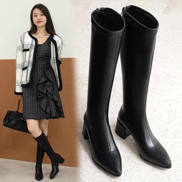boots pointed toe knee high for women wide calf heels shoes woman 2021 est working party slim long, Black
boots pointed toe knee high for women wide calf heels shoes woman 2021 est working party slim long, Black