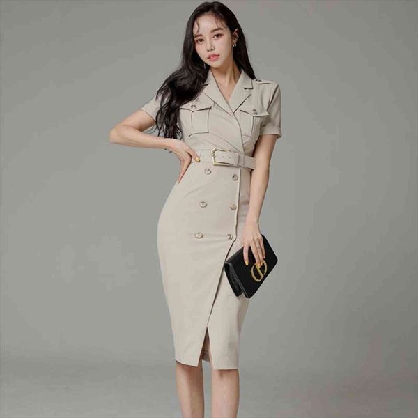 summer formal office work elegant womens dresses khaki double breasted short sleeve slim shirt with sashes belt, Black;gray
summer formal office work elegant womens dresses khaki double breasted short sleeve slim shirt with sashes belt, Black;gray