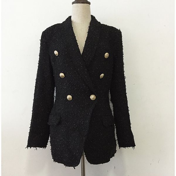 2021 new high street fall winter runway designer women's shawl collar lion buttons tassel tweed blazer coat l2ou, White;black
2021 new high street fall winter runway designer women's shawl collar lion buttons tassel tweed blazer coat l2ou, White;black