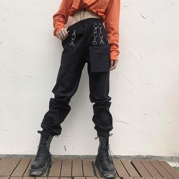 women's pants & capris casual 2021 fashion spring and autumn high waist solid color wild multi-pocket harem women, Black;white
women's pants & capris casual 2021 fashion spring and autumn high waist solid color wild multi-pocket harem women, Black;white