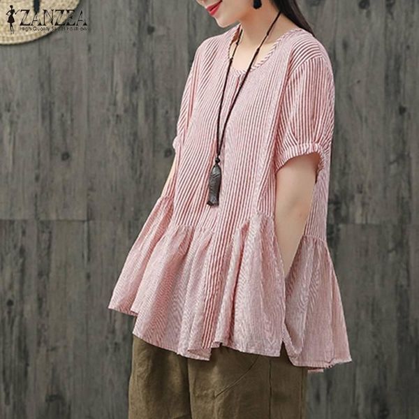 women's blouses & shirts women cotton linen blouse 2022 fashion stripe ruffles ladies casual loose blusas tunic chemisers mujer plus, White
women's blouses & shirts women cotton linen blouse 2022 fashion stripe ruffles ladies casual loose blusas tunic chemisers mujer plus, White