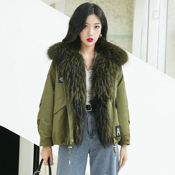women's fur & faux liner female jacket raccoon collar coats oversized jackets for women 2021 casacos zjt1282, Black
women's fur & faux liner female jacket raccoon collar coats oversized jackets for women 2021 casacos zjt1282, Black