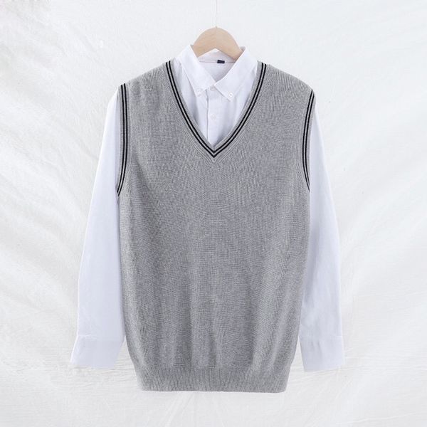fashion sping 2021 new v-neck knitting the new solid color embroidery vest men's sweaters black grey, White;black
fashion sping 2021 new v-neck knitting the new solid color embroidery vest men's sweaters black grey, White;black