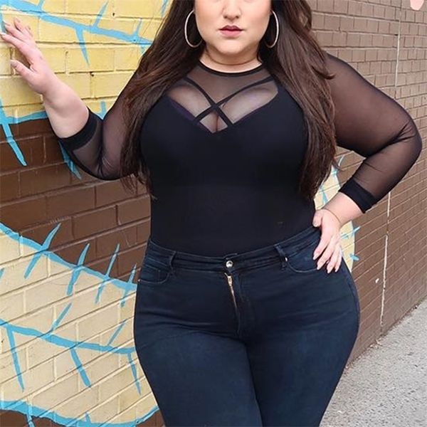 women t shirt see through transparent mesh long sleeve sheer club slim ladies round neck t-shirt plus size l- 210317, White
women t shirt see through transparent mesh long sleeve sheer club slim ladies round neck t-shirt plus size l- 210317, White
