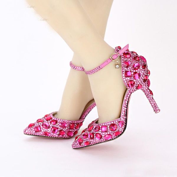 dress shoes summer silver pink red color sandals rhinestone bride pointed toe high heel stiletto ankle strap, Black
dress shoes summer silver pink red color sandals rhinestone bride pointed toe high heel stiletto ankle strap, Black