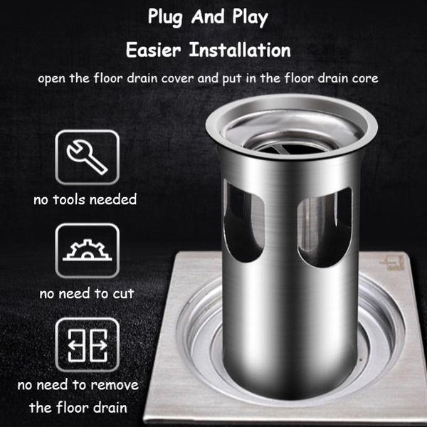 other bath & toilet supplies 1 pcs gravity flip cover stainless steel floor drain core odor-proof insect-proof double anti-clogging
other bath & toilet supplies 1 pcs gravity flip cover stainless steel floor drain core odor-proof insect-proof double anti-clogging
