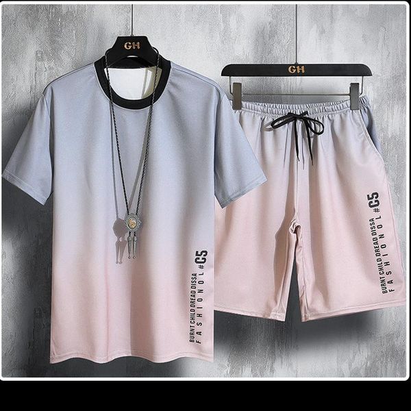 men's tracksuits fashion summer sets tracksuit men short sleeve gradient print t-shirt shorts 2 piece street hip hop male sportswear su, Gray
men's tracksuits fashion summer sets tracksuit men short sleeve gradient print t-shirt shorts 2 piece street hip hop male sportswear su, Gray
