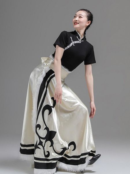 ethnic clothing tibetan dance costumes female minority opening big skirt costume grading practice, Red
ethnic clothing tibetan dance costumes female minority opening big skirt costume grading practice, Red