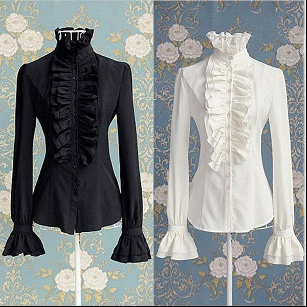 imcute 2021 victorian women white blouse ol office lady white black shirt high neck frilly ruffle cuffs shirt blouse
imcute 2021 victorian women white blouse ol office lady white black shirt high neck frilly ruffle cuffs shirt blouse