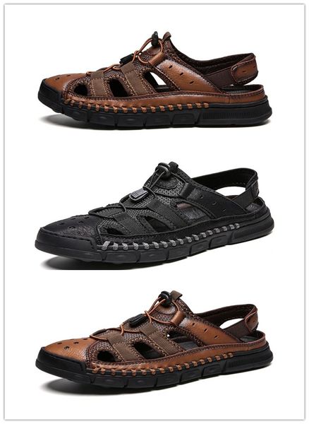 men's outdoor beach shoes large size cross-border sandals baotou velcro leather layer cowhide11 39-47 7009, Black
men's outdoor beach shoes large size cross-border sandals baotou velcro leather layer cowhide11 39-47 7009, Black