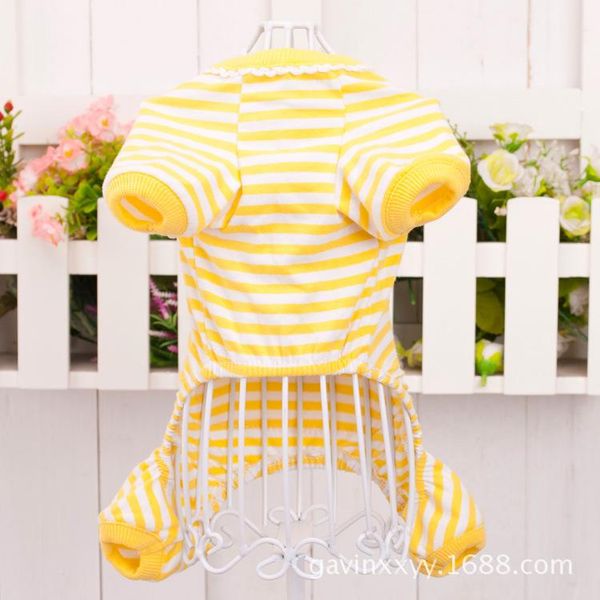 dog apparel cute striped four-legged clothing cotton pet pajamas cat clothes autumn and winter
dog apparel cute striped four-legged clothing cotton pet pajamas cat clothes autumn and winter