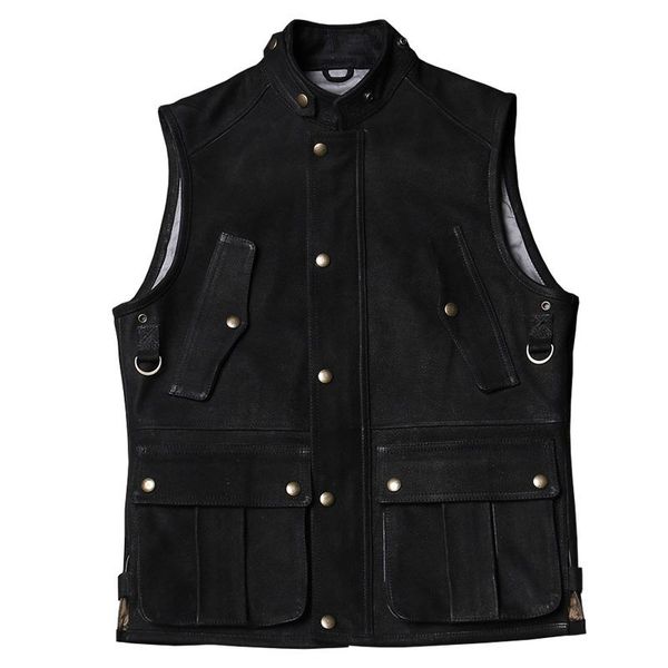 men's vests brown 2021 safari style genuine leather vest men single breasted plus size 4xl real natural thick cowhide summer slim fit c, Black;white
men's vests brown 2021 safari style genuine leather vest men single breasted plus size 4xl real natural thick cowhide summer slim fit c, Black;white
