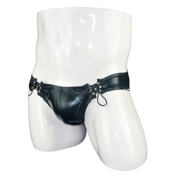 underpants leather underwear men briefs soft pu low waist string male cueca bandage gay, Black;white
underpants leather underwear men briefs soft pu low waist string male cueca bandage gay, Black;white