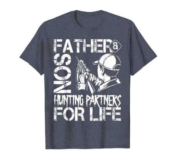 father and son hunting partners for life t shirt, White;black
