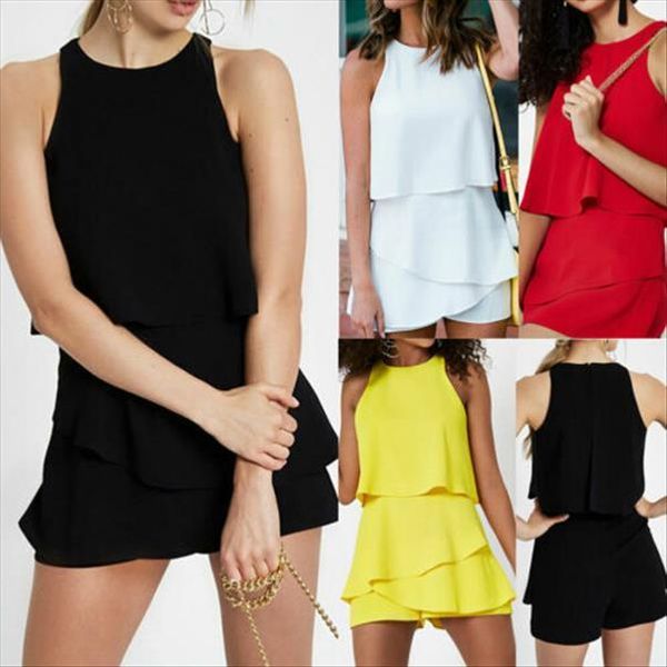clubwear summer holiday mini womens dress chiffon playsuit romper beach shorts, Black;gray
clubwear summer holiday mini womens dress chiffon playsuit romper beach shorts, Black;gray